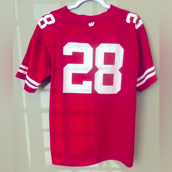 Adidas University of Wisconsin Monte Ball #28 youth large red shortsleeve jersey - Picture 2 of 6
